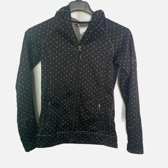 Columbia Tops - Columbia Titanium Dotted Print Black Hoodie in Size S